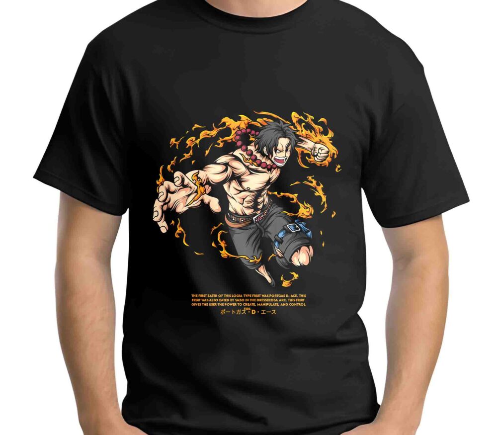 Camiseta One Piece Ace Mod-1