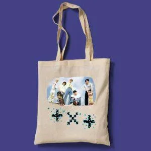 Bolsa Tote Bag TXT Beige - Producto Exclusivo No Solo Friki"