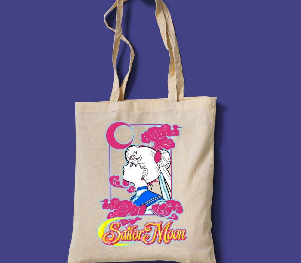 Bolsa Tote Bag Beige Estilo Retro – Sailor Moon