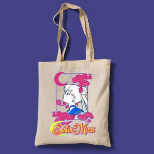 Bolsa Tote Bag Beige Estilo Retro – Sailor Moon