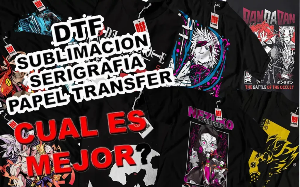 DTF vs Serigrafía vs Sublimación