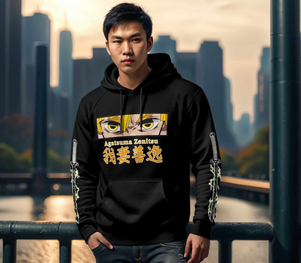 ⚡ Sudadera Personalizada Demon Slayer – Zenitsu-1